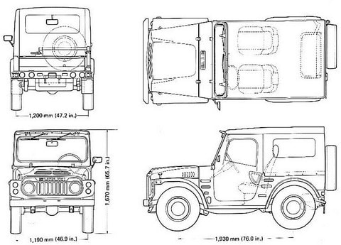 suzuki-samurai-blueprint-dimensions