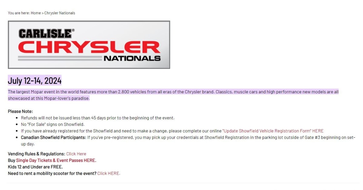 Carlisle Chrysler Nationals